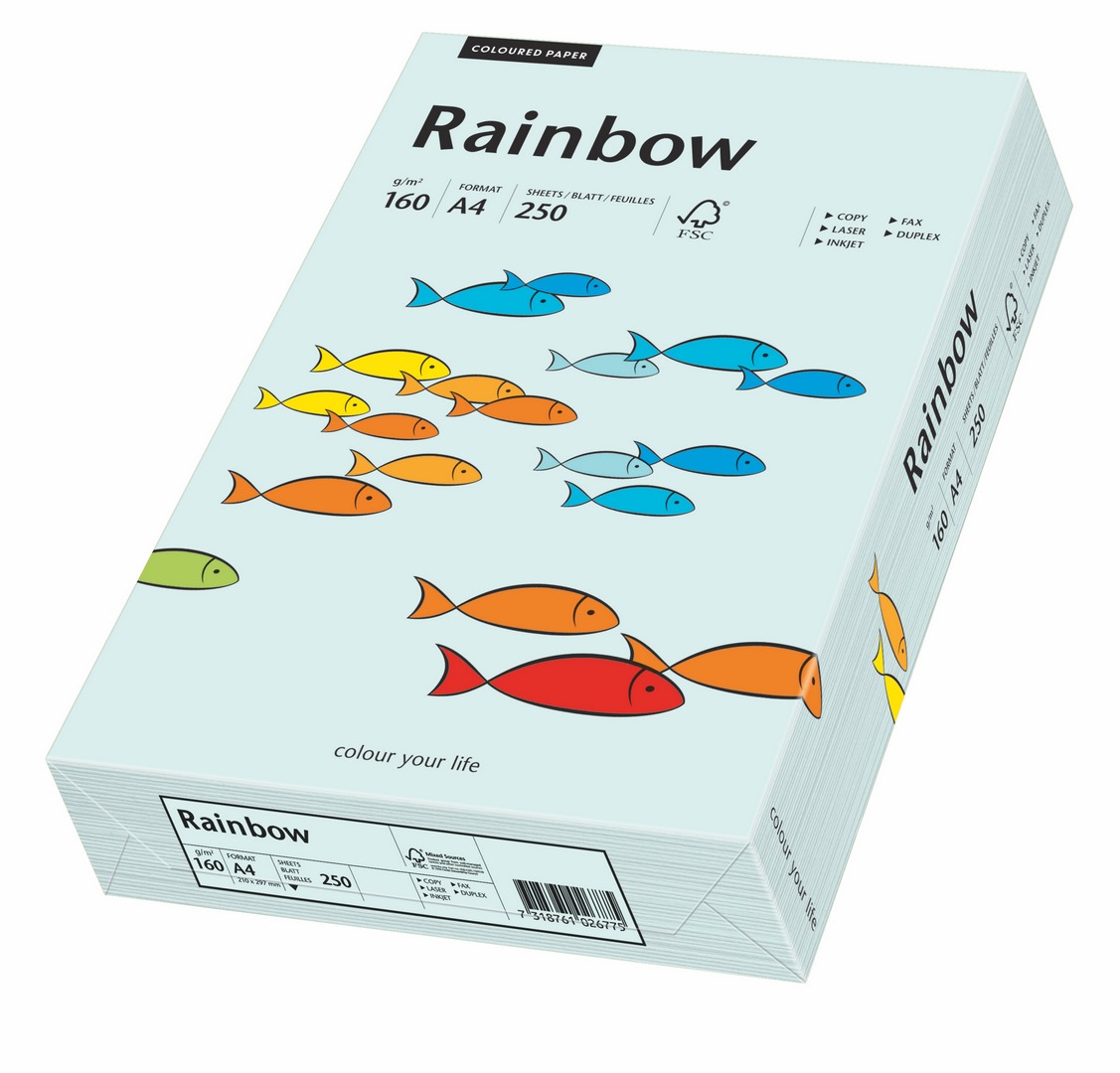 Papier ksero Rainbow A4 160g jasny niebieski R82 Papyrus